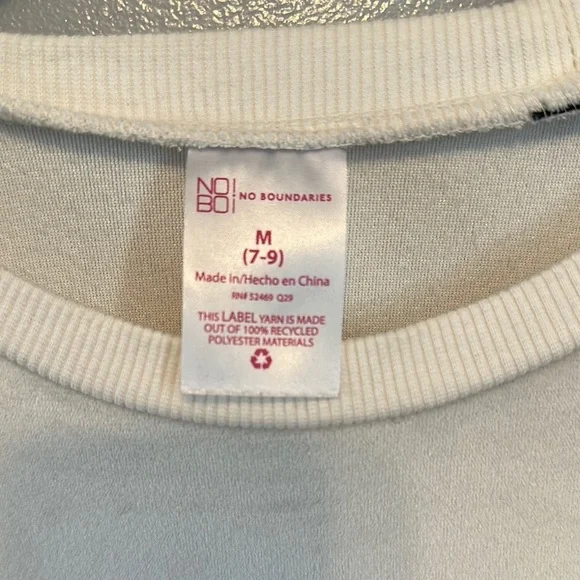 No Boundaries White and Black Long Sleeve Tee - Picture 8 of 9